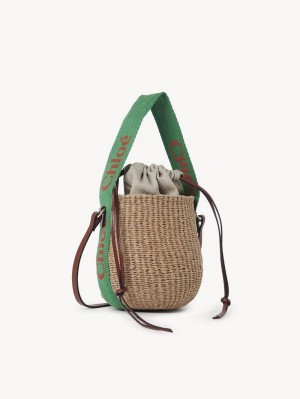 Baskets Chloe Small Woody Vert Orange | CHE-SR13629