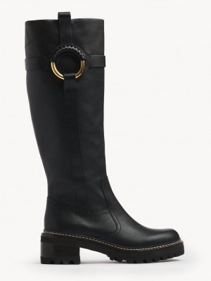 Botte Chloe Hana Alti Noir | CHE-SR14893