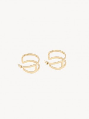 Boucles d'Oreilles Chloe Marcie Hoop Doré Clair | CHE-SR14461