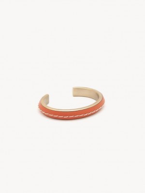 Bracelets Chloe Edith Cuff Rouge Foncé Orange | CHE-SR14360