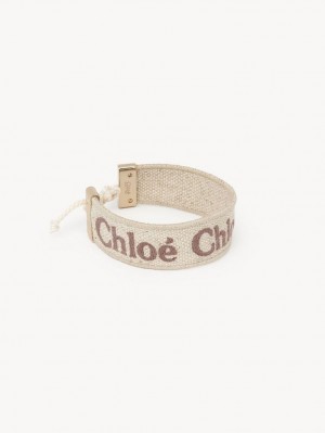 Bracelets Chloe Woody Beige Marron | CHE-SR14446