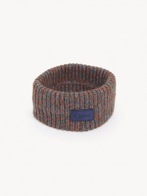 Chapeaux Chloe Chunky Tricoté Headband Multicolore Bleu | CHE-SR14490