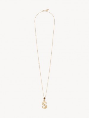 Colliers Chloe Alphabet With Pendant Doré | CHE-SR14337