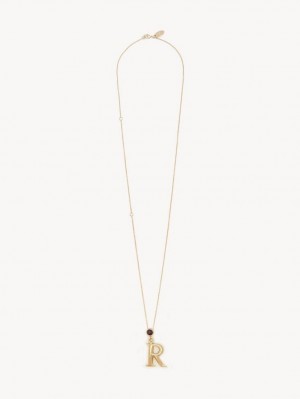 Colliers Chloe Alphabet With Pendant Doré | CHE-SR14338