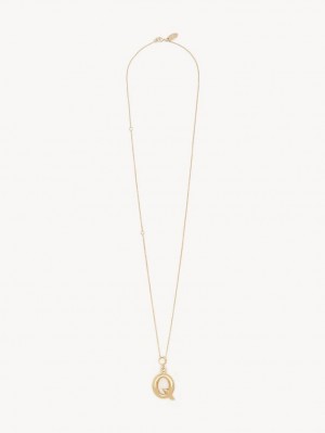 Colliers Chloe Alphabet With Pendant Doré | CHE-SR14339