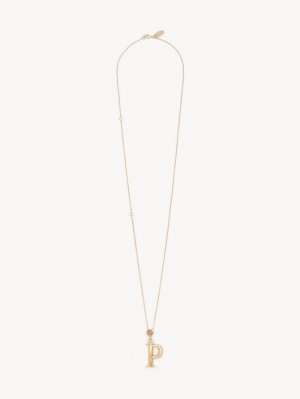 Colliers Chloe Alphabet With Pendant Doré | CHE-SR14340