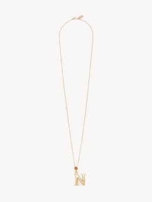 Colliers Chloe Alphabet With Pendant Doré | CHE-SR14342