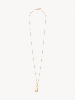 Colliers Chloe Alphabet With Pendant Doré | CHE-SR14346