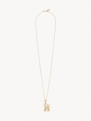 Colliers Chloe Alphabet With Pendant Doré | CHE-SR14348