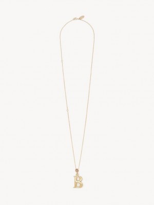 Colliers Chloe Alphabet With Pendant Doré | CHE-SR14422