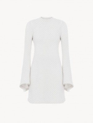 Knitwear Chloe Corta Tunic Blanche | CHE-SR13934