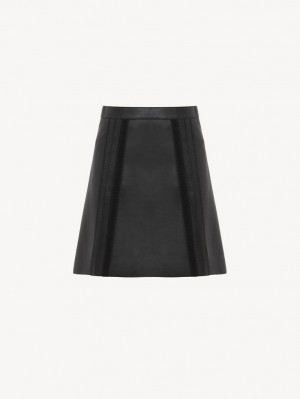 Leather Chloe Mini Skirt Noir | CHE-SR14120