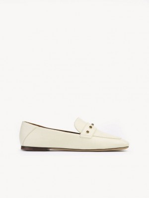 Loafer Chloe Aurna Low-heel Blanche | CHE-SR14247