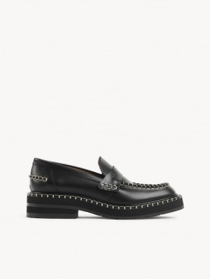 Loafer Chloe Noua Plates Noir | CHE-SR14248