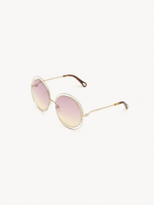 Lunette de Soleil Chloe Carlina Bordeaux Jaune | CHE-SR14540