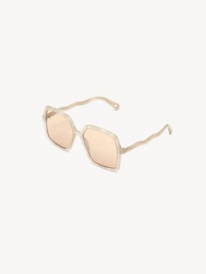 Lunette de Soleil Chloe Zelie Blanche | CHE-SR14516