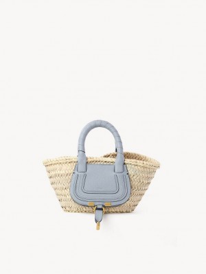 Mini Sacs Chloe Marcie Basket Bleu | CHE-SR13661