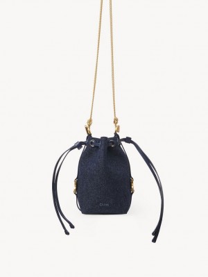 Mini Sacs Chloe Marcie Bucket Bleu | CHE-SR13715