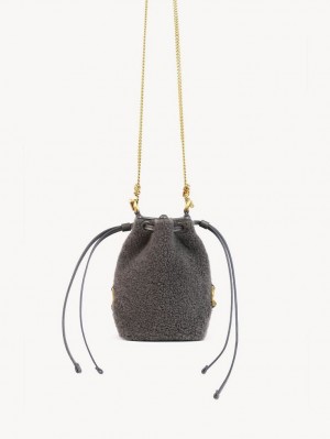 Mini Sacs Chloe Marcie Bucket Grise | CHE-SR13740