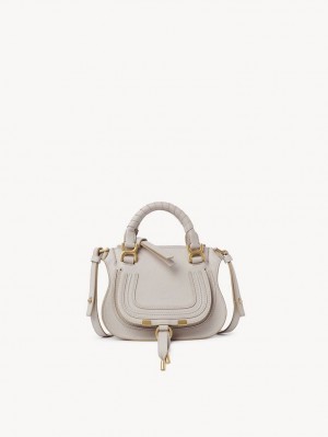 Mini Sacs Chloe Marcie Double Carry Grise | CHE-SR13714