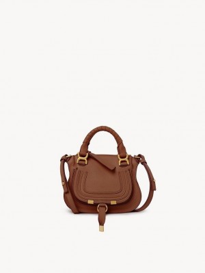 Mini Sacs Chloe Marcie Double Carry Marron | CHE-SR13725