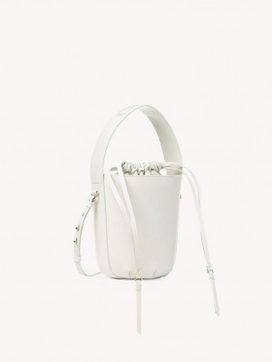 Mini Sacs Chloe Sense Bucket Blanche | CHE-SR13677