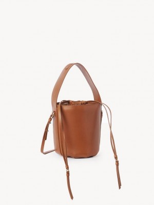 Mini Sacs Chloe Sense Bucket Marron | CHE-SR13701