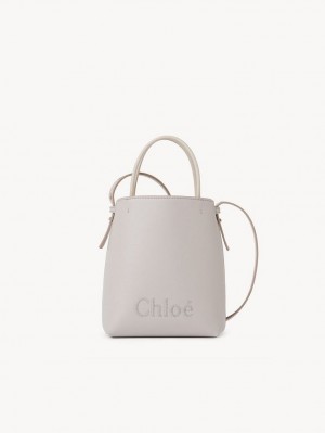 Mini Sacs Chloe Sense Tote Grise | CHE-SR13734