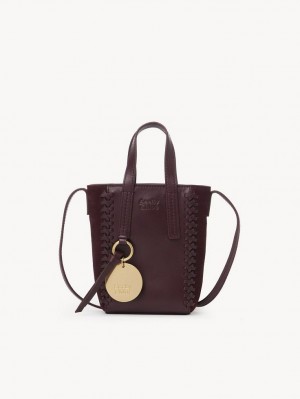 Mini Sacs Chloe Tilda Tote Bordeaux | CHE-SR14750