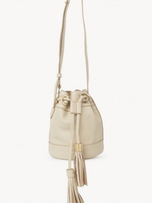 Mini Sacs Chloe Vicki Small Bucket Beige | CHE-SR14749