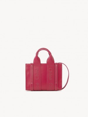 Mini Sacs Chloe Woody Tote 1 Rose | CHE-SR13700