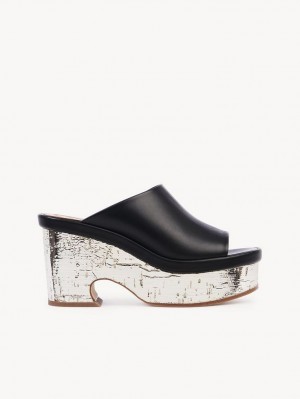 Mule Chloe Oli Plateforme Noir | CHE-SR14156