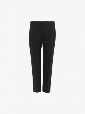 Pantalon Chloe Cropped Cigarette Noir | CHE-SR14001