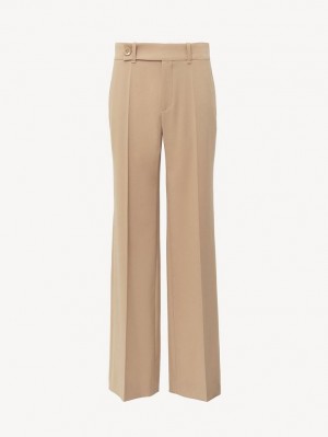 Pantalon Chloe Signature Droit Marron | CHE-SR13998