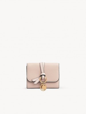 Petits Portefeuilles Chloe Alphabet Small Tri-fold Rose Beige | CHE-SR14290