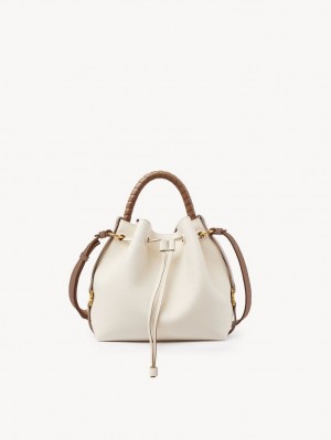 Sacs Crossbody Chloe Marcie Bucket Blanche | CHE-SR13615