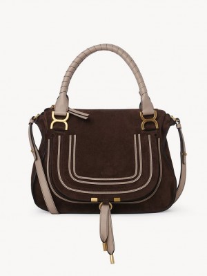 Sacs Crossbody Chloe Marcie Double Carry Marron | CHE-SR13505