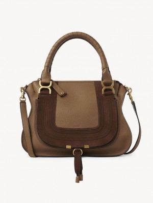 Sacs Crossbody Chloe Marcie Double Carry Beige | CHE-SR13600