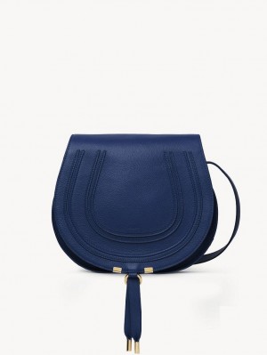 Sacs Crossbody Chloe Marcie Medium Bleu Foncé | CHE-SR13497