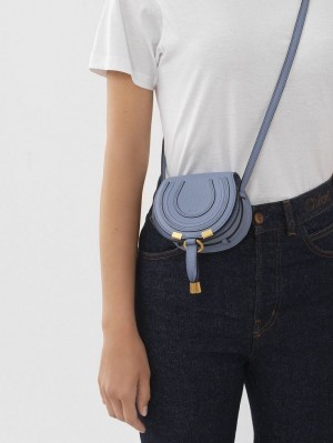 Sacs Crossbody Chloe Marcie Nano Bleu Foncé | CHE-SR13516