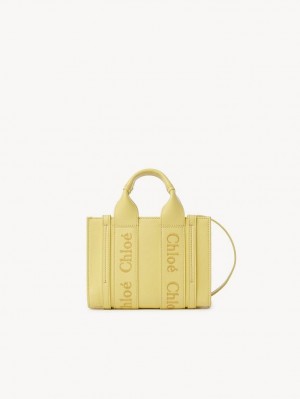 Sacs Crossbody Chloe Mini Woody Jaune | CHE-SR13520