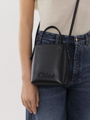 Sacs Crossbody Chloe Sense Micro Noir | CHE-SR13582