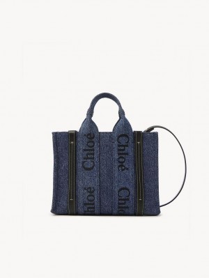 Sacs Crossbody Chloe Small Woody Bleu | CHE-SR13515