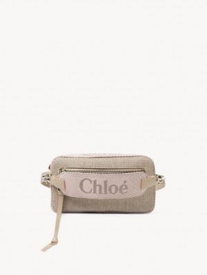 Sacs Crossbody Chloe Woody Belt Beige | CHE-SR13606