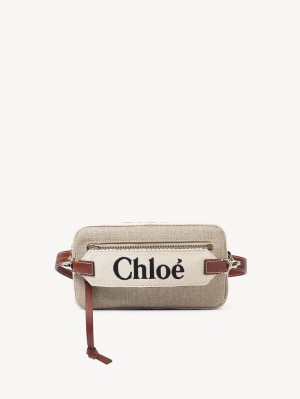 Sacs Crossbody Chloe Woody Belt Marron | CHE-SR13607