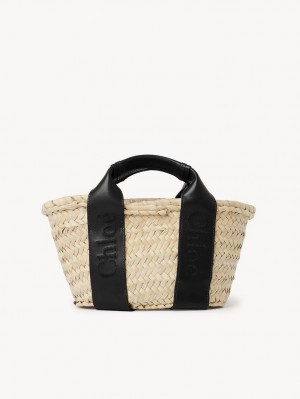 Sacs Fourre Tout Chloe Sense Small Basket Noir | CHE-SR13319