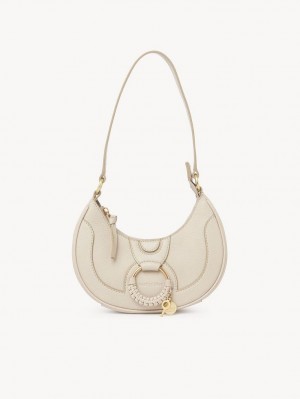 Sacs À Bandoulière Chloe Hana Half Moon Beige | CHE-SR14662