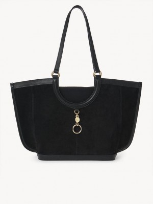 Sacs À Bandoulière Chloe Mara Shopper Noir | CHE-SR14593