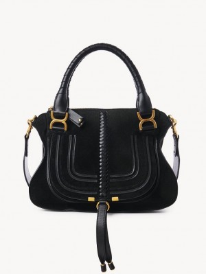 Sacs À Bandoulière Chloe Marcie Double Carry Noir | CHE-SR13438