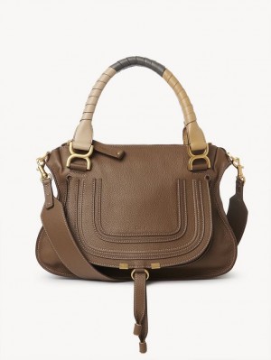 Sacs À Bandoulière Chloe Marcie Double Carry Marron | CHE-SR13439